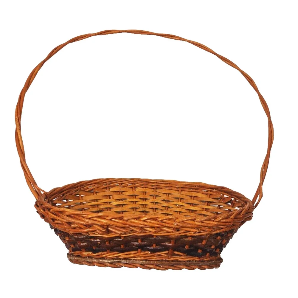 VTG Classic High Handle Woven Gathering Basket 17